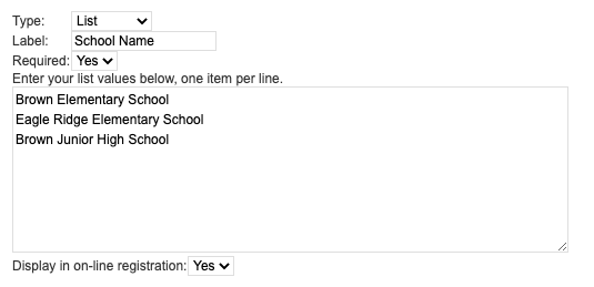 Custom Student Fields